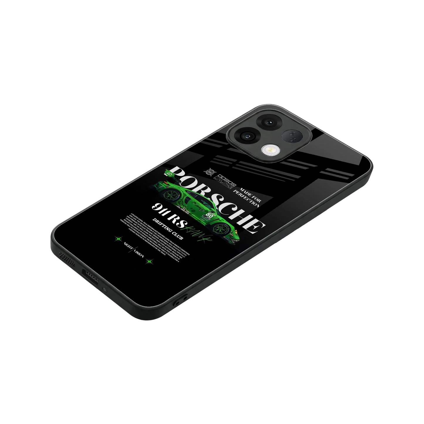 911 RS Drifting Club stylish phone case for oppo k13 5g | glossy glass and slim fit