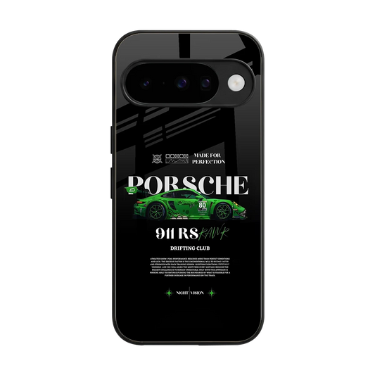 911 RS Drifting Club back phone cover | glass case for google pixel 10