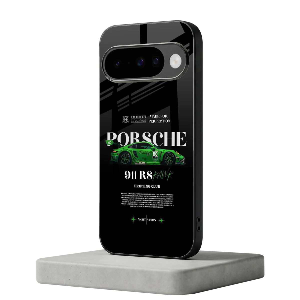 911 RS Drifting Club google pixel 10 mobile cover | shockproof glass phone case