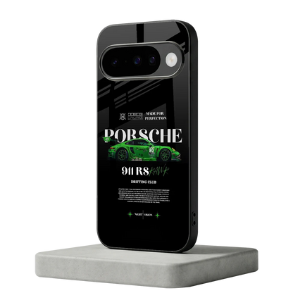 911 RS Drifting Club google pixel 10 mobile cover | shockproof glass phone case