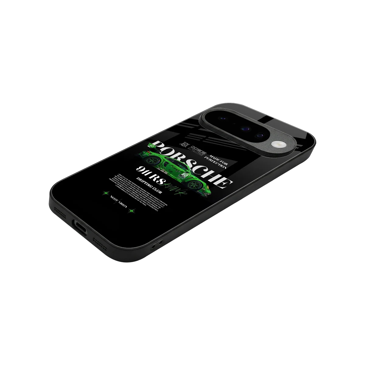 911 RS Drifting Club stylish phone case for google pixel 10 | glossy glass and slim fit
