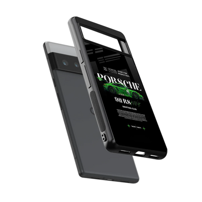 911 RS Drifting Club sleek google pixel 6 pro cover with tempered glass back and TPU edges