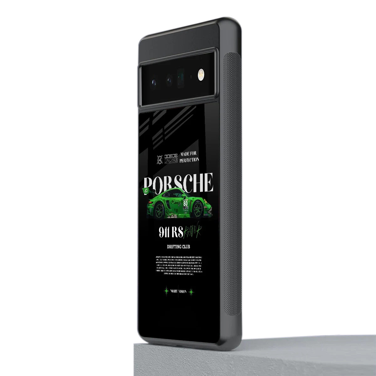 911 RS Drifting Club stylish phone case for google pixel 6 pro | glossy glass and slim fit