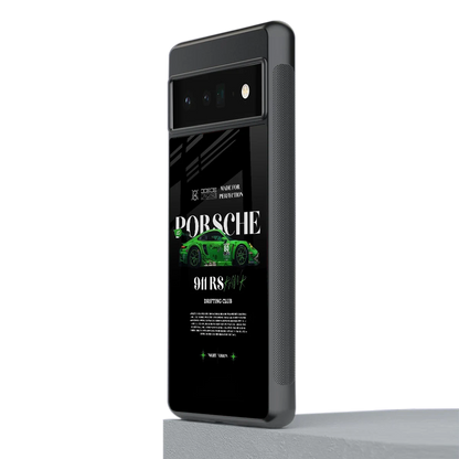 911 RS Drifting Club stylish phone case for google pixel 6 pro | glossy glass and slim fit