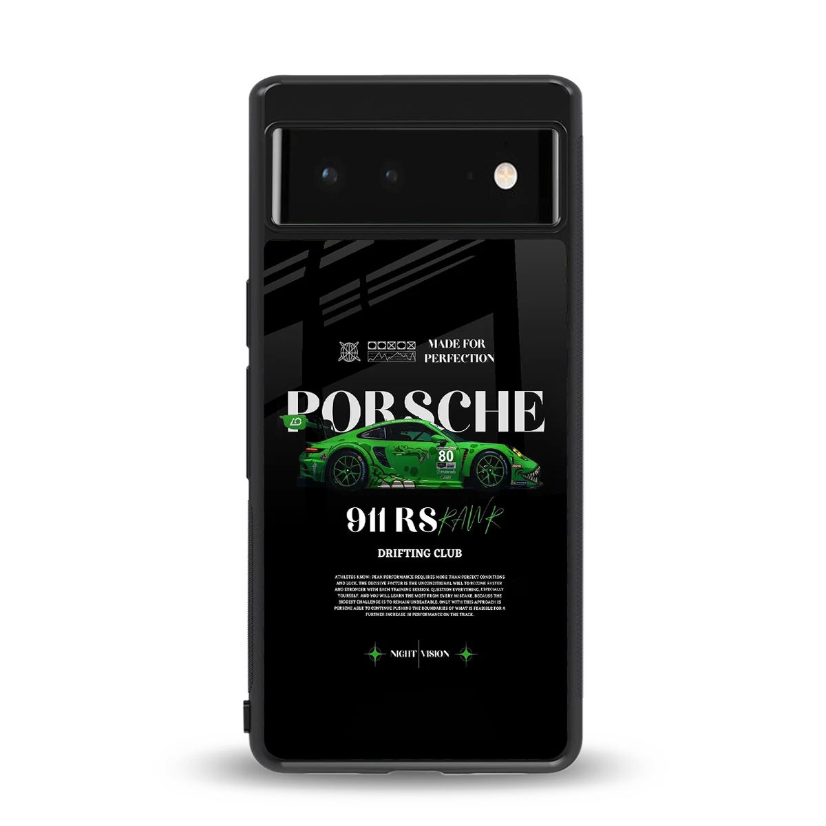 911 RS Drifting Club back phone cover | glass case for google pixel 6