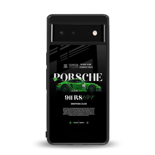 911 RS Drifting Club back phone cover | glass case for google pixel 6a