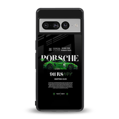 911 RS Drifting Club back phone cover | glass case for google pixel 7 pro