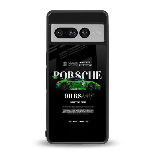911 RS Drifting Club back phone cover | glass case for google pixel 7 pro