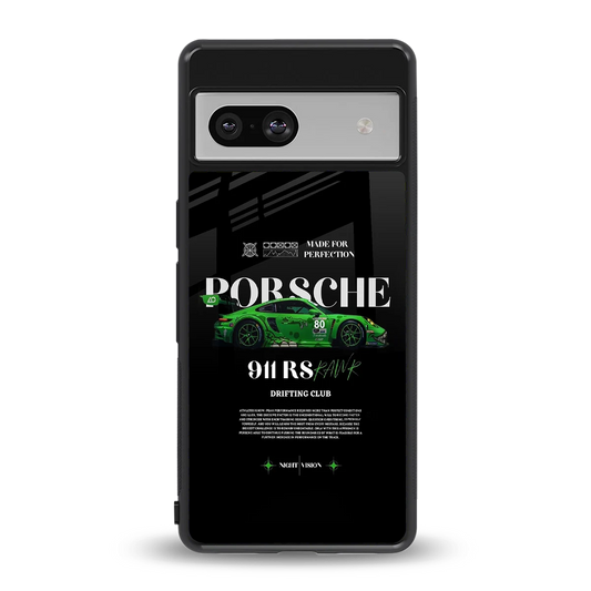 911 RS Drifting Club back phone cover | glass case for google pixel 7a