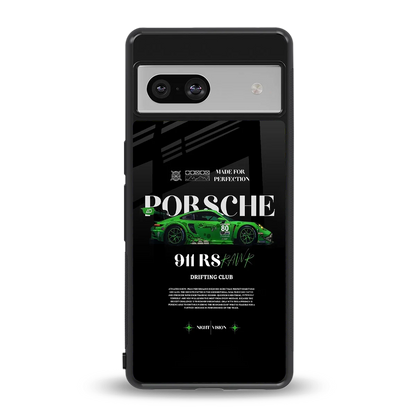 911 RS Drifting Club back phone cover | glass case for google pixel 7