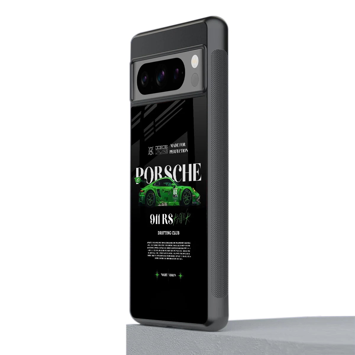 911 RS Drifting Club stylish phone case for google pixel 8 pro | glossy glass and slim fit