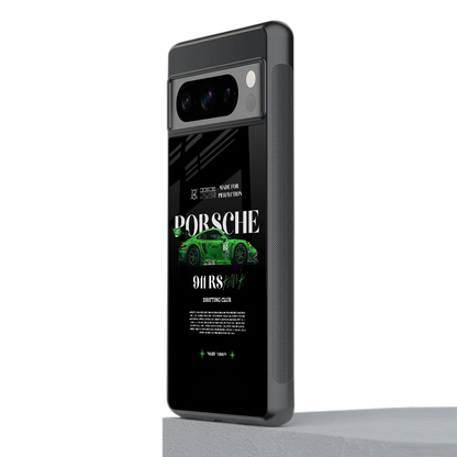 911 RS Drifting Club stylish phone case for google pixel 8 pro | glossy glass and slim fit