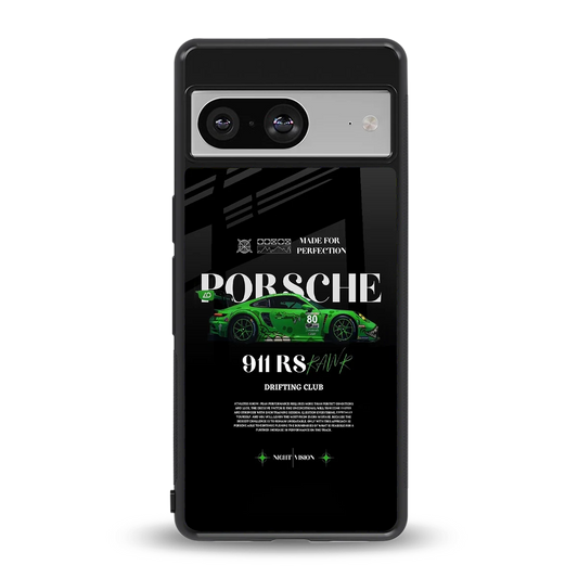 911 RS Drifting Club back phone cover | glass case for google pixel 8