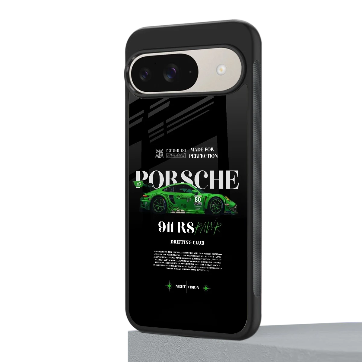 911 RS Drifting Club google pixel 9 mobile cover | shockproof glass phone case