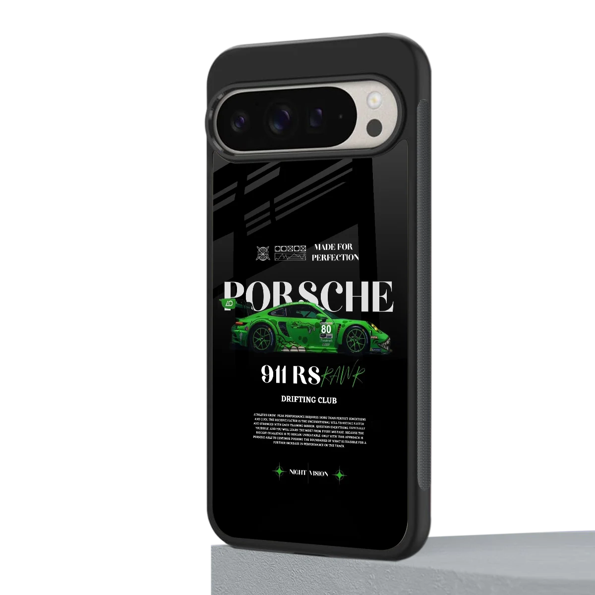 911 RS Drifting Club google pixel 9 pro mobile cover | shockproof glass phone case
