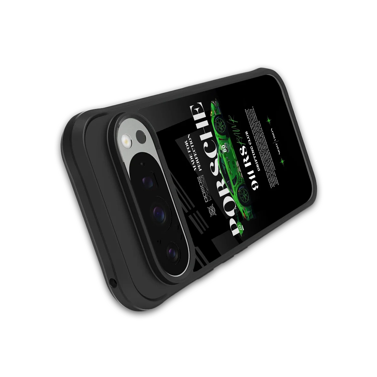 911 RS Drifting Club stylish phone case for google pixel 9 pro | glossy glass and slim fit