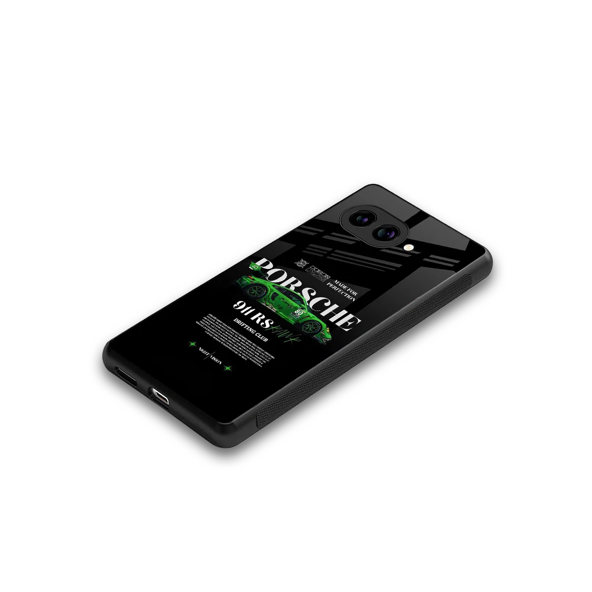 911 RS Drifting Club stylish phone case for google pixel 10a | glossy glass and slim fit