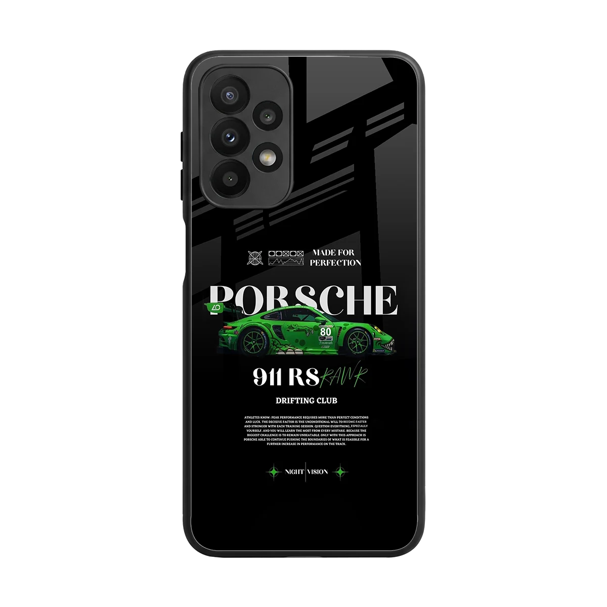 911 RS Drifting Club back phone cover | glass case for samsung galaxy a23