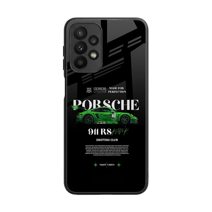 911 RS Drifting Club back phone cover | glass case for samsung galaxy a23