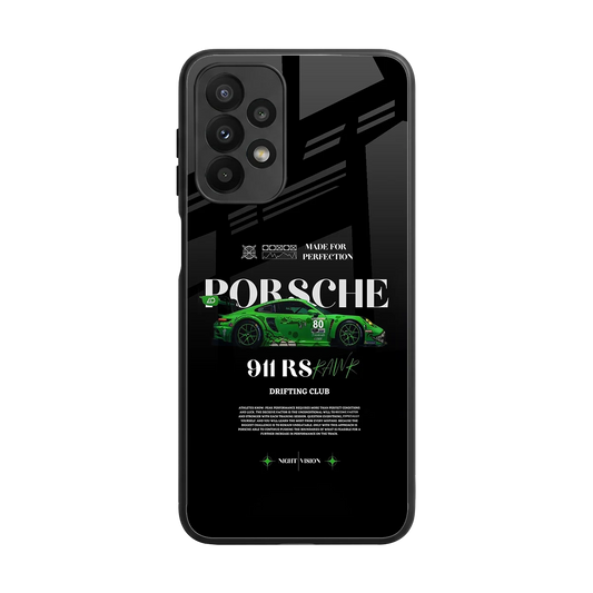 911 RS Drifting Club back phone cover | glass case for samsung galaxy a23