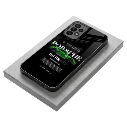 911 RS Drifting Club stylish phone case for samsung galaxy a23 | glossy glass and slim fit