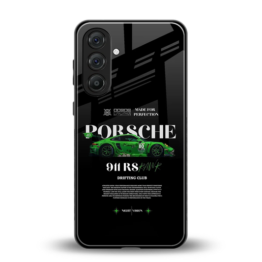 911 RS Drifting Club back phone cover | glass case for samsung galaxy a35 5g