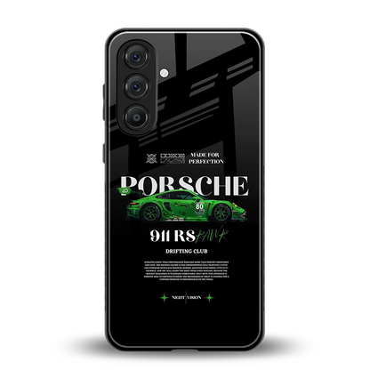911 RS Drifting Club back phone cover | glass case for samsung galaxy a15 5g