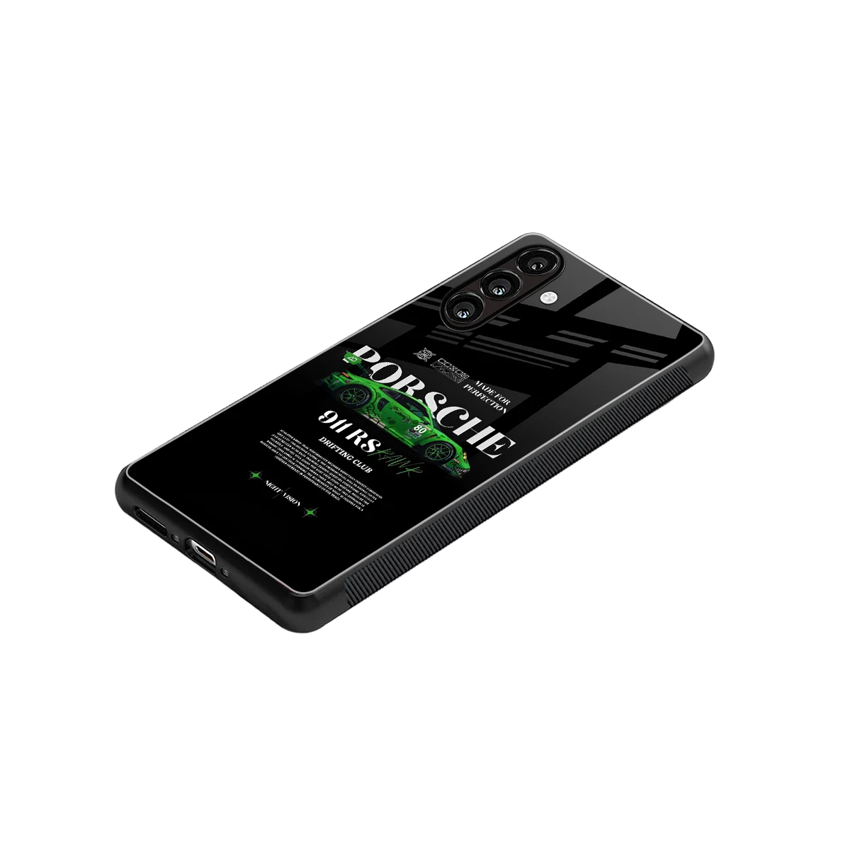 911 RS Drifting Club stylish phone case for samsung galaxy m34 5g | glossy glass and slim fit