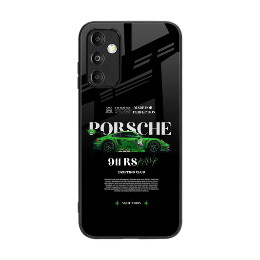 911 RS Drifting Club back phone cover | glass case for samsung galaxy m14 5g