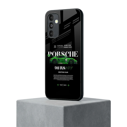 911 RS Drifting Club samsung galaxy m14 5g mobile cover | shockproof glass phone case
