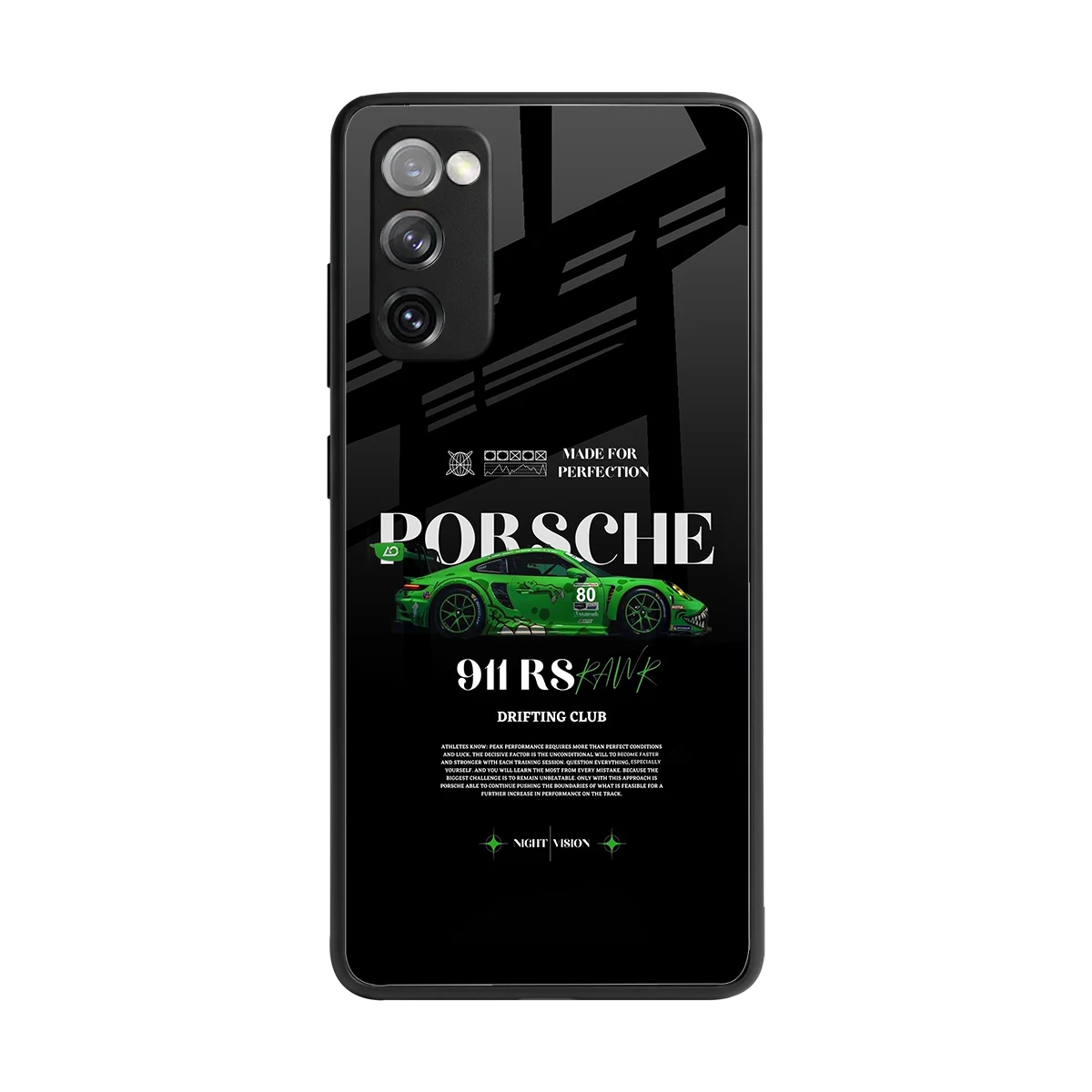 911 RS Drifting Club back phone cover | glass case for samsung galaxy s20 fe