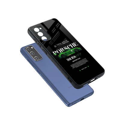 911 RS Drifting Club sleek samsung galaxy s20 fe cover with tempered glass back and TPU edges