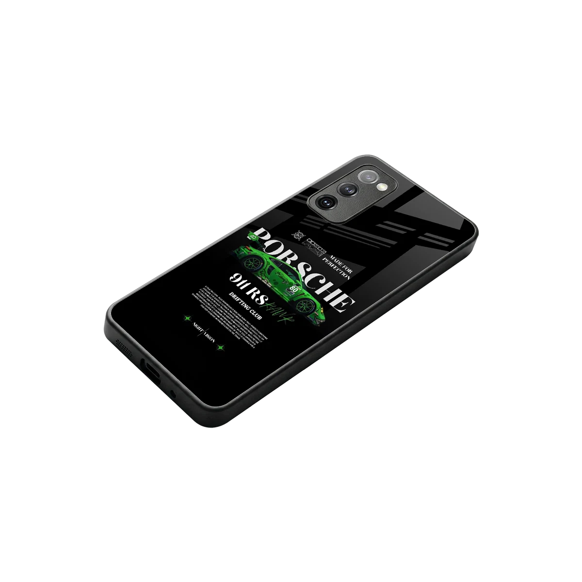 911 RS Drifting Club stylish phone case for samsung galaxy s20 fe | glossy glass and slim fit