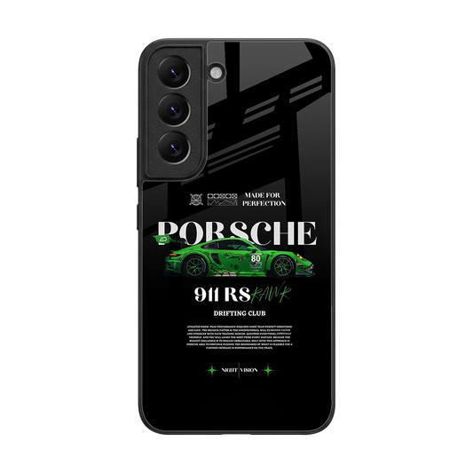 911 RS Drifting Club back phone cover | glass case for samsung galaxy s22