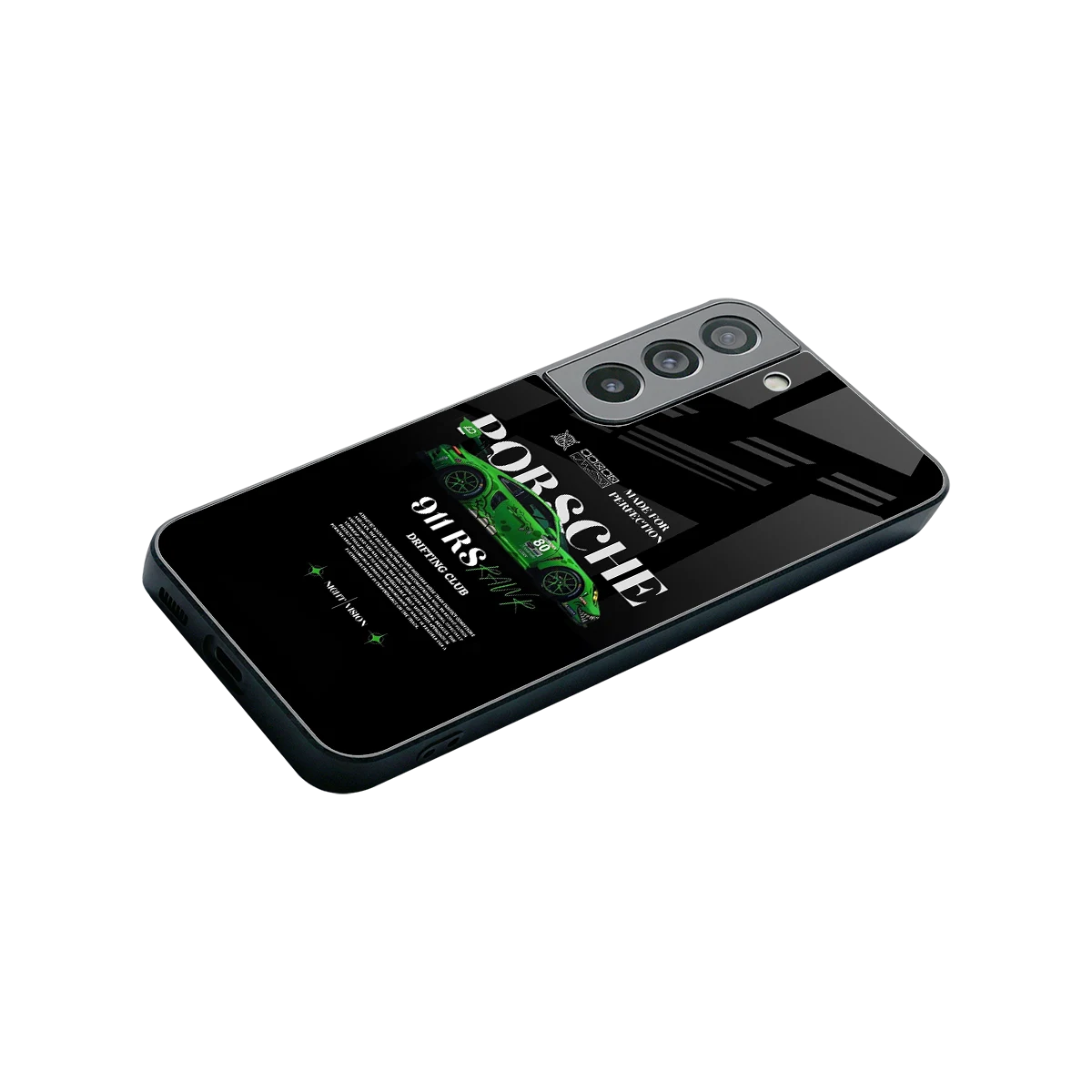 911 RS Drifting Club stylish phone case for samsung galaxy s22 | glossy glass and slim fit