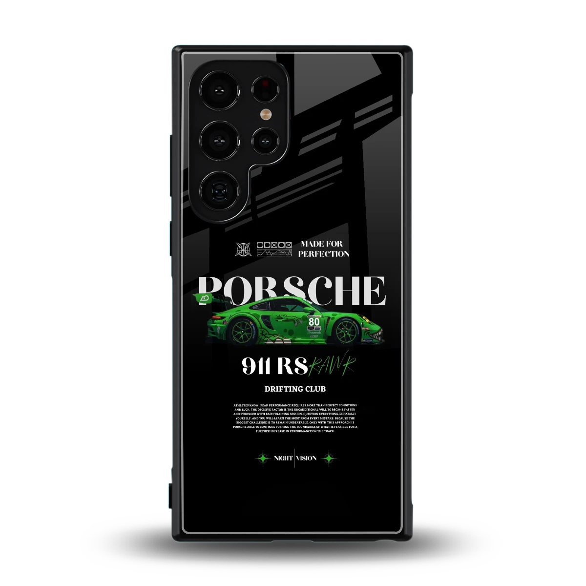 911 RS Drifting Club back phone cover | glass case for samsung galaxy s23 ultra