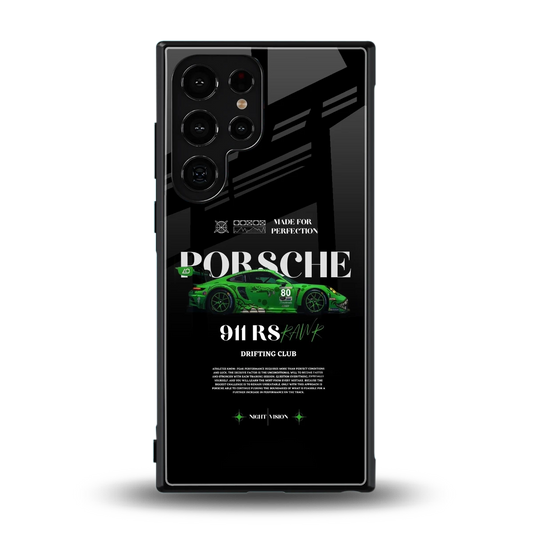 911 RS Drifting Club back phone cover | glass case for samsung galaxy s23 ultra