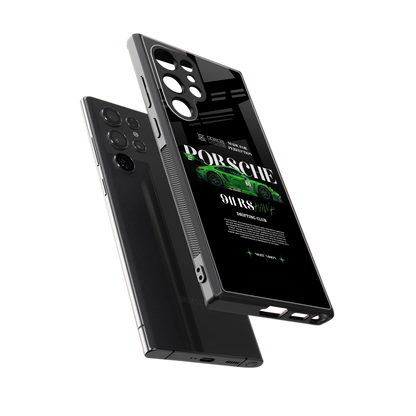911 RS Drifting Club sleek samsung galaxy s23 ultra cover with tempered glass back and TPU edges