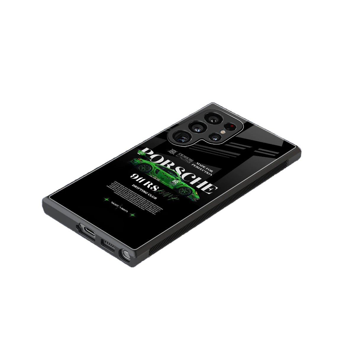 911 RS Drifting Club stylish phone case for samsung galaxy s23 ultra | glossy glass and slim fit