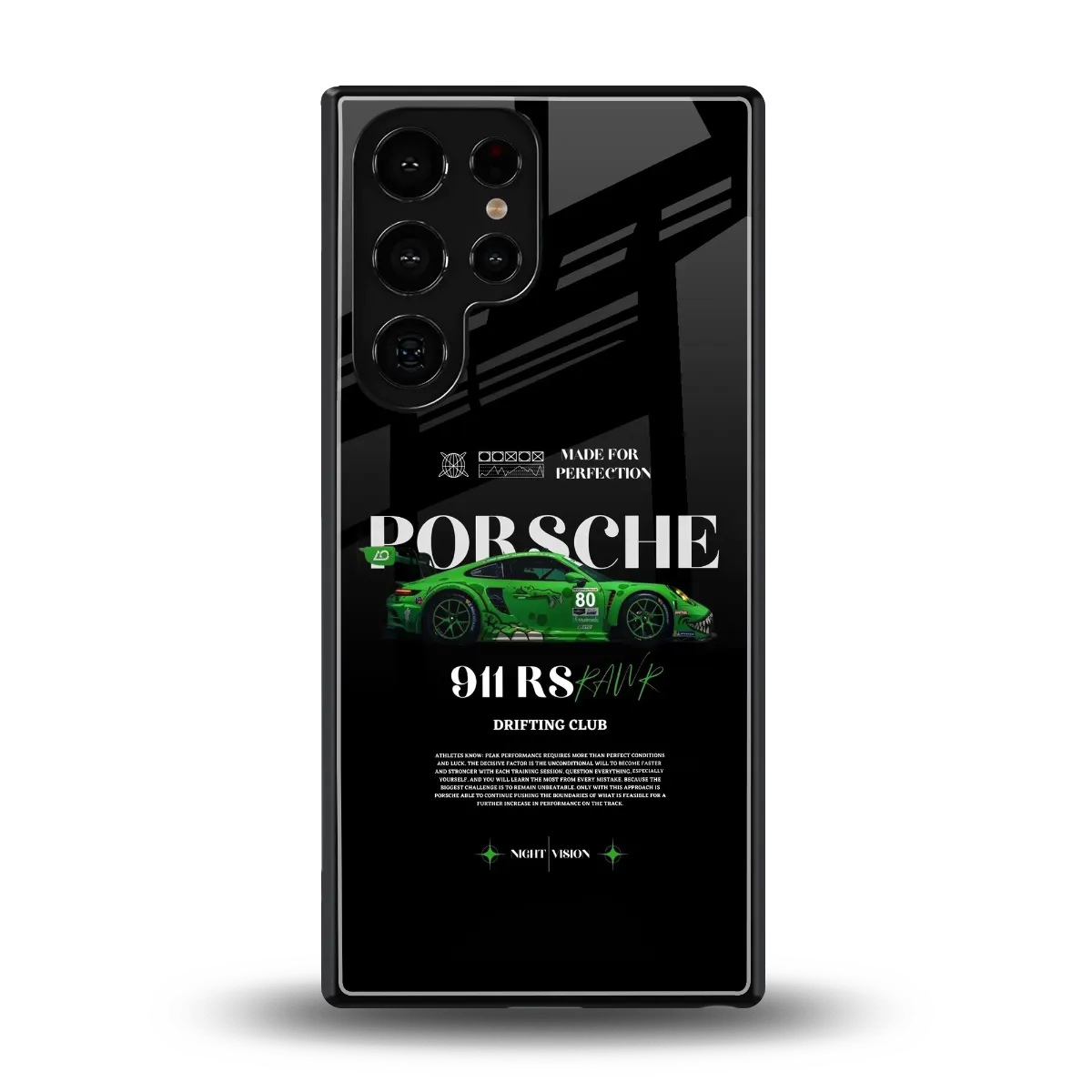 911 RS Drifting Club back phone cover | glass case for samsung galaxy s25 ultra