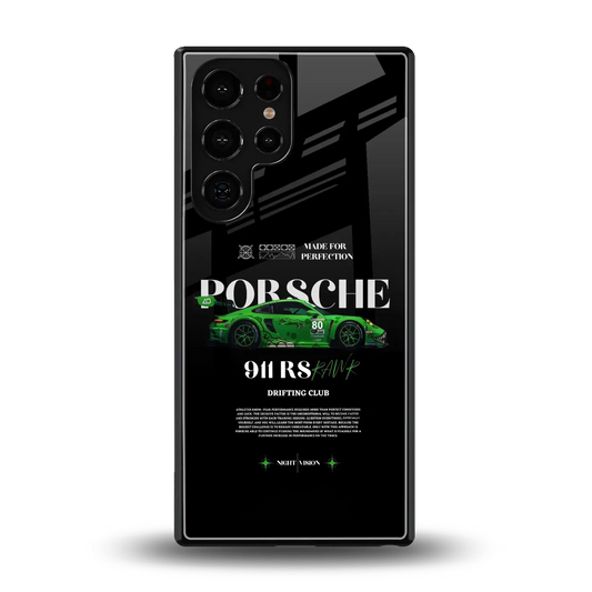 911 RS Drifting Club back phone cover | glass case for samsung galaxy s25 ultra