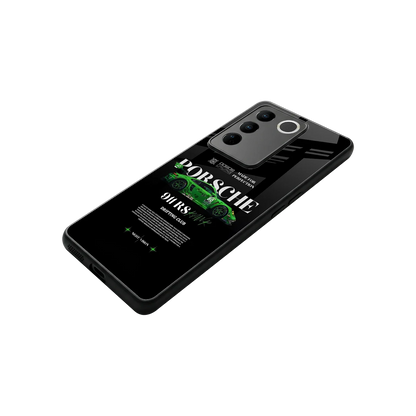 911 RS Drifting Club stylish phone case for vivo v27 5g | glossy glass and slim fit