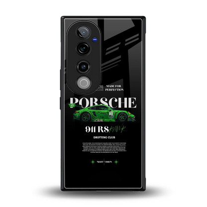 911 RS Drifting Club back phone cover | glass case for vivo v40 pro
