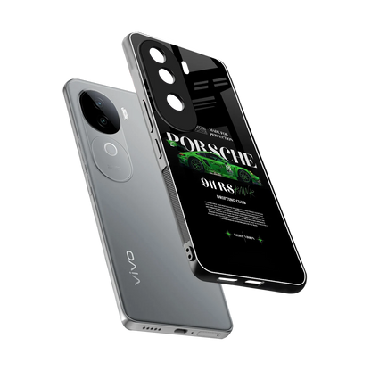 911 RS Drifting Club sleek vivo v40e cover with tempered glass back and TPU edges