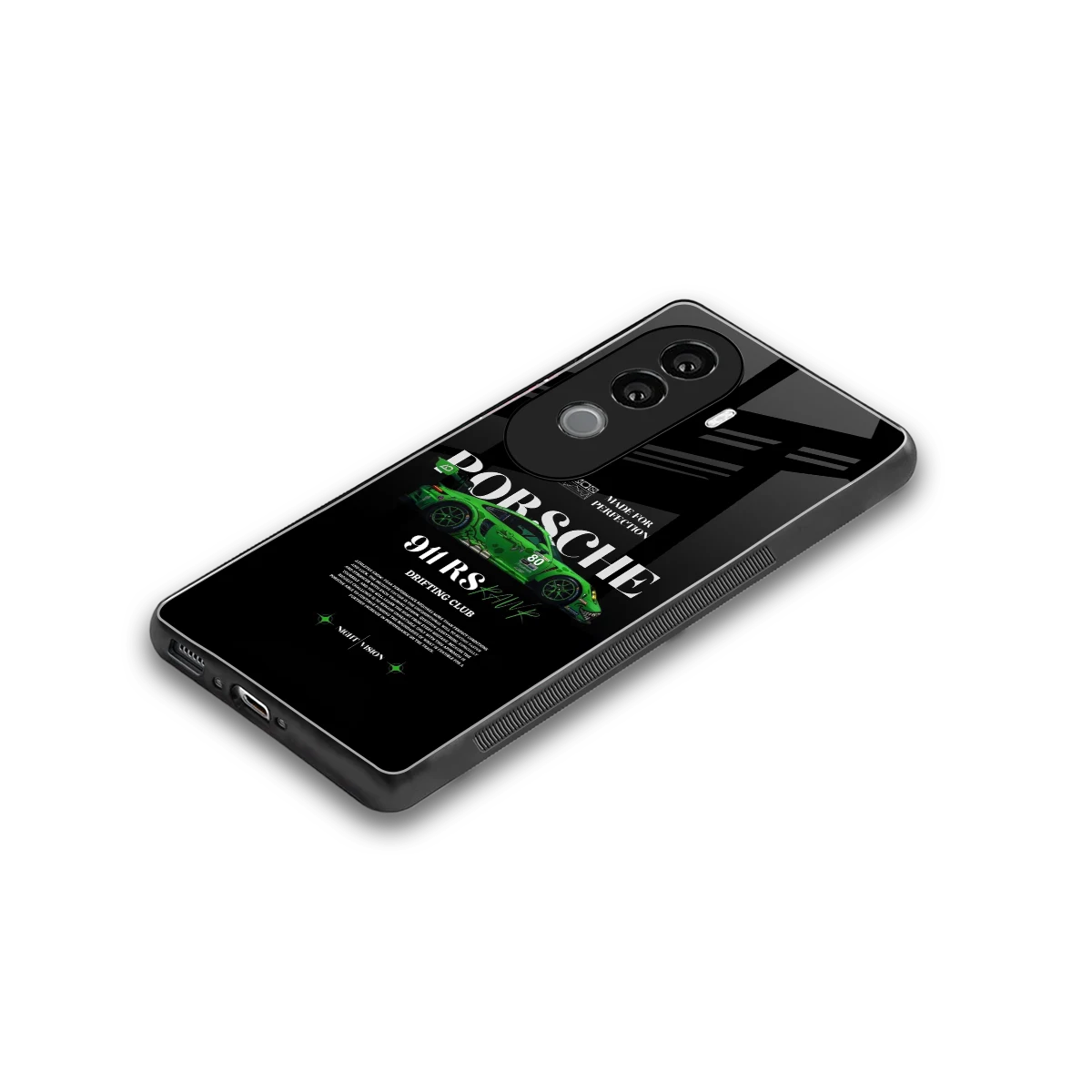 911 RS Drifting Club stylish phone case for vivo v40e | glossy glass and slim fit