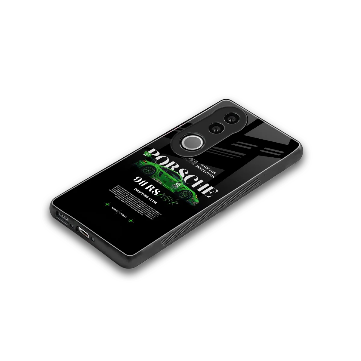 911 RS Drifting Club stylish phone case for vivo v50 | glossy glass and slim fit