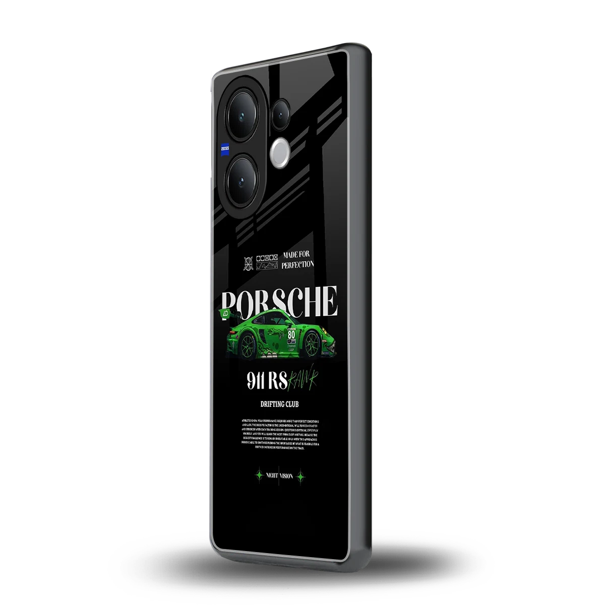 911 RS Drifting Club vivo v60 mobile cover | shockproof glass phone case
