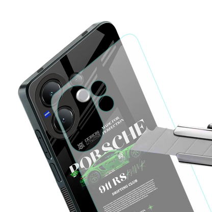 911 RS Drifting Club stylish phone case for vivo v60 | glossy glass and slim fit