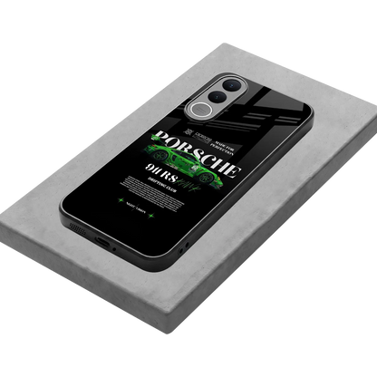 911 RS Drifting Club stylish phone case for vivo v70 fe | glossy glass and slim fit
