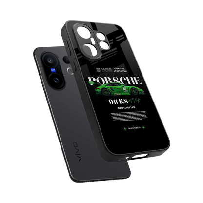 911 RS Drifting Club sleek vivo x200 fe cover with tempered glass back and TPU edges